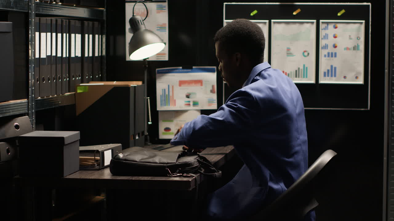 Man working at desk in office