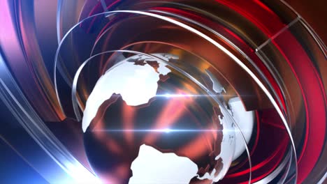 3d digital world map news intro background
