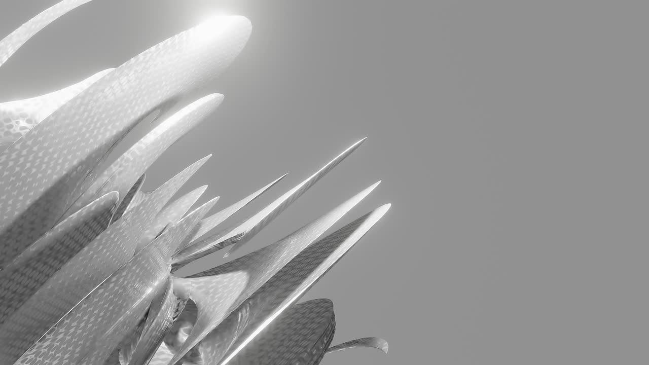 3D loop motion design animation of abstract shiny metallic futuristic industrial gear shape. 4k seamless loop 3D animation part of hi-tech engine. Concept Visualization of Futuristic Engine Rotating.