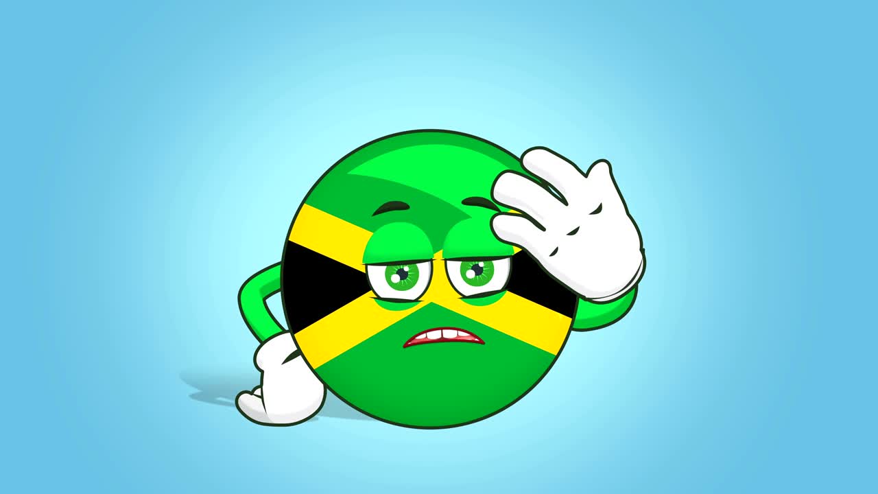 카 아이콘 발 자메이카 얼굴 애니메이션 얼굴 팔프 알파 매트