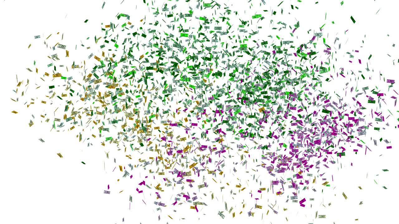 달러 지폐의 콘페티