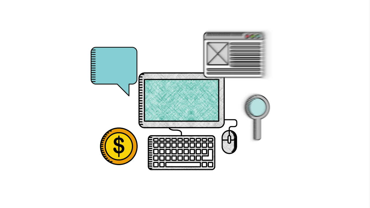 diseño de iconos, animación de video hd1080