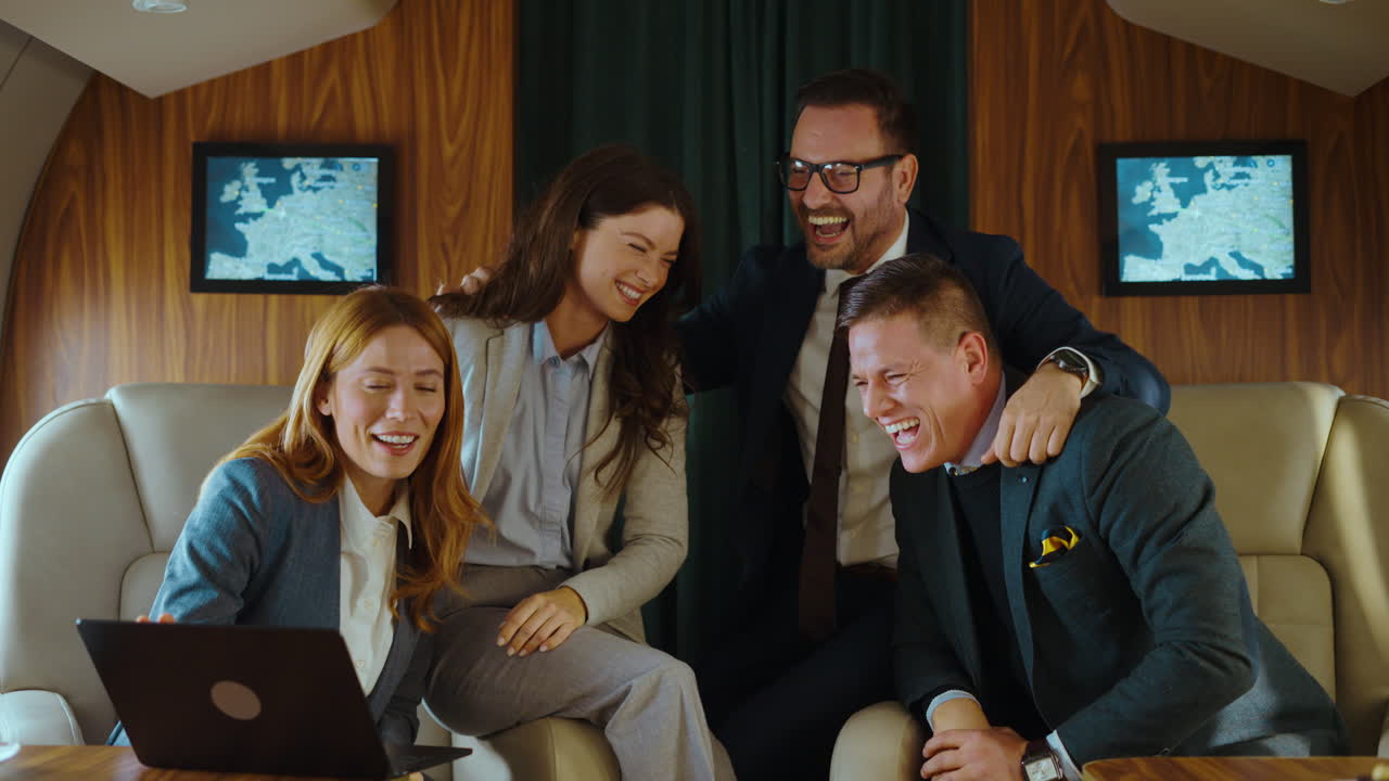 Celebrating Success on a Private Jet