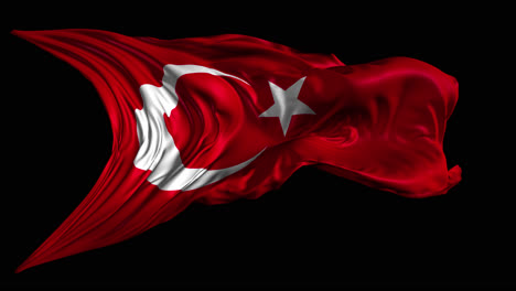 turkish flag in motion