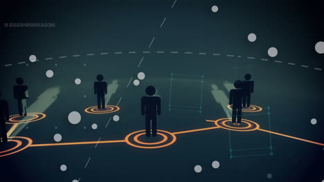 animation of network of connections with people icons