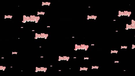 Animation-of-jolly-text-in-repetition-at-christmas-on-black-background