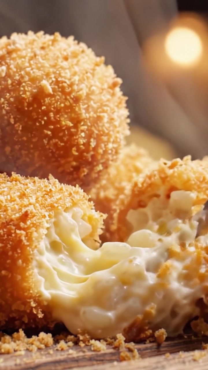 Deliciously Crispy Cheese Balls: Irresistible Golden-Crusted Treats Filled with Creamy Cheese, Perfectly Cooked to Create a Melting Delight for All Food Lovers