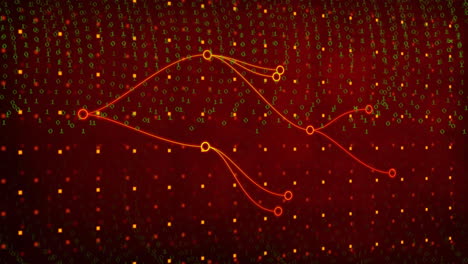 animation of network of connections over binary coding