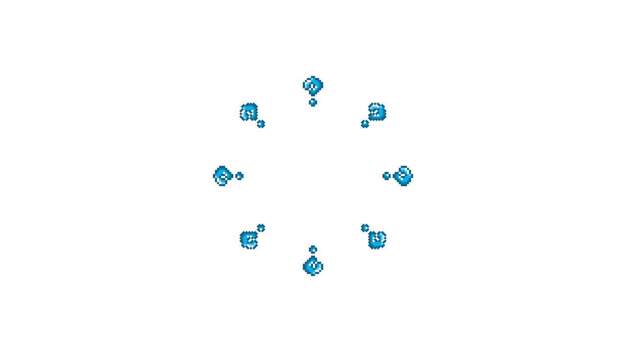 Pixel Art Mini Question mark Spinning Circle Animated Overlay Transparent 30fps (2)