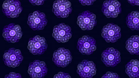 Neon-and-futuristic-flowers-pattern-on-black-gradient