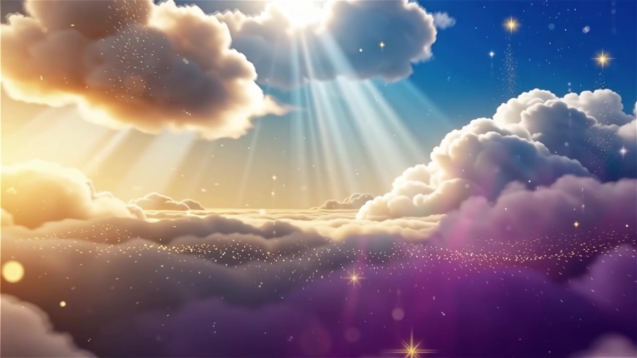Christian Heavenly Light Worship Background
