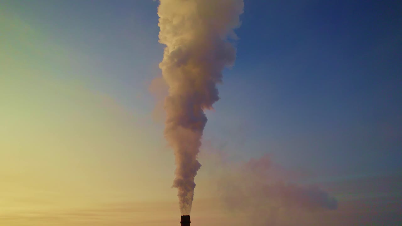 Smoke Stack Emission at Sunrise/Sunset
