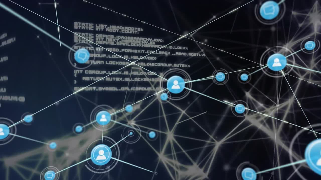 animación de la red de conexiones a través del procesamiento de datos