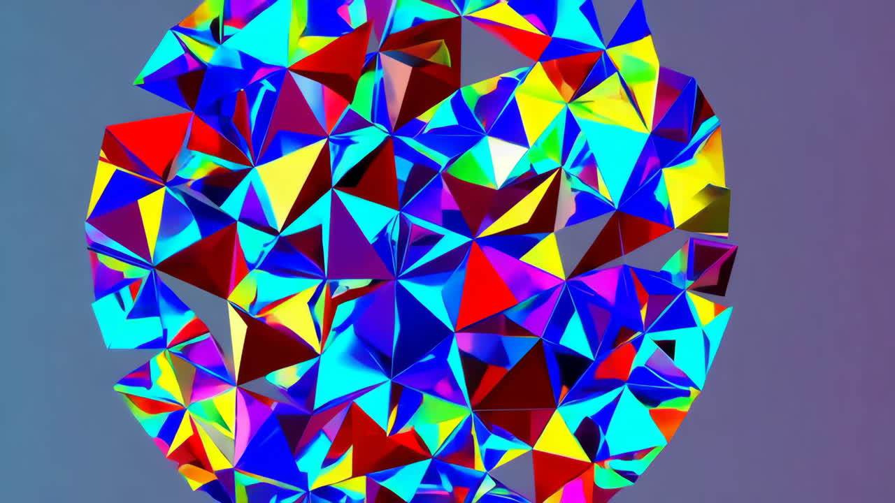 Colorful 3D Geometric Sphere