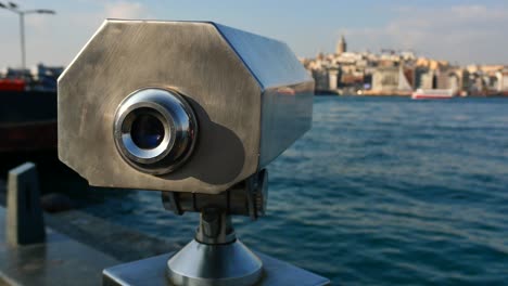 tourist viewfinder in istanbul