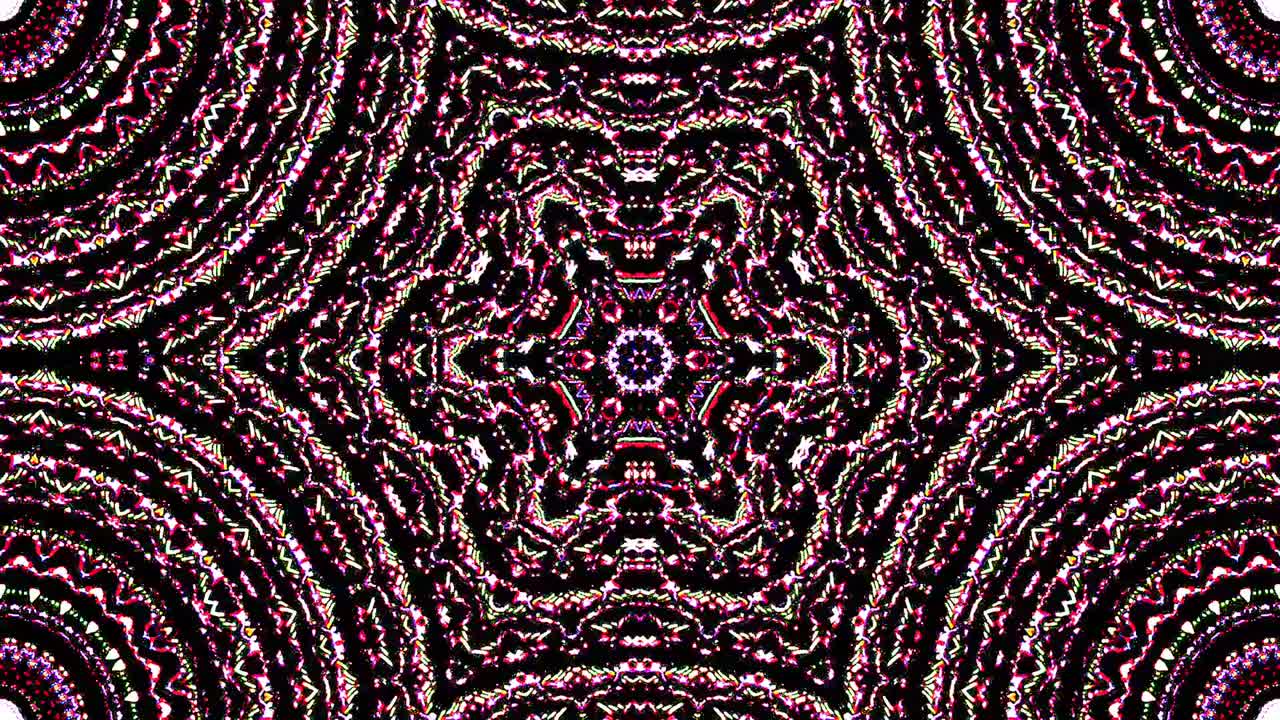 Beautiful abstract kaleidoscope that shines, a radiant light that regulates the subtle movements