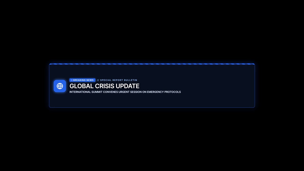 Breaking News Global Crisis Update Lower Third Graphic
