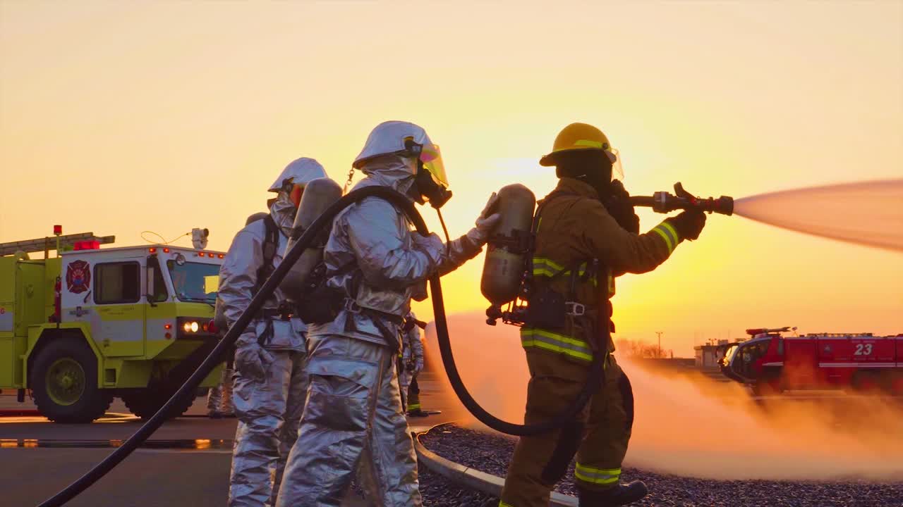 rescate de aeronaves y extinción de incendios (arff) infantes de marina realizan simulacros de contención de incendios de un accidente de avión en llamas en la estación aérea del cuerpo de marines miramar california 5