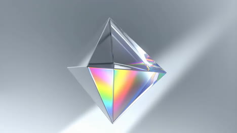 abstract prism reflecting rainbow light spectrum