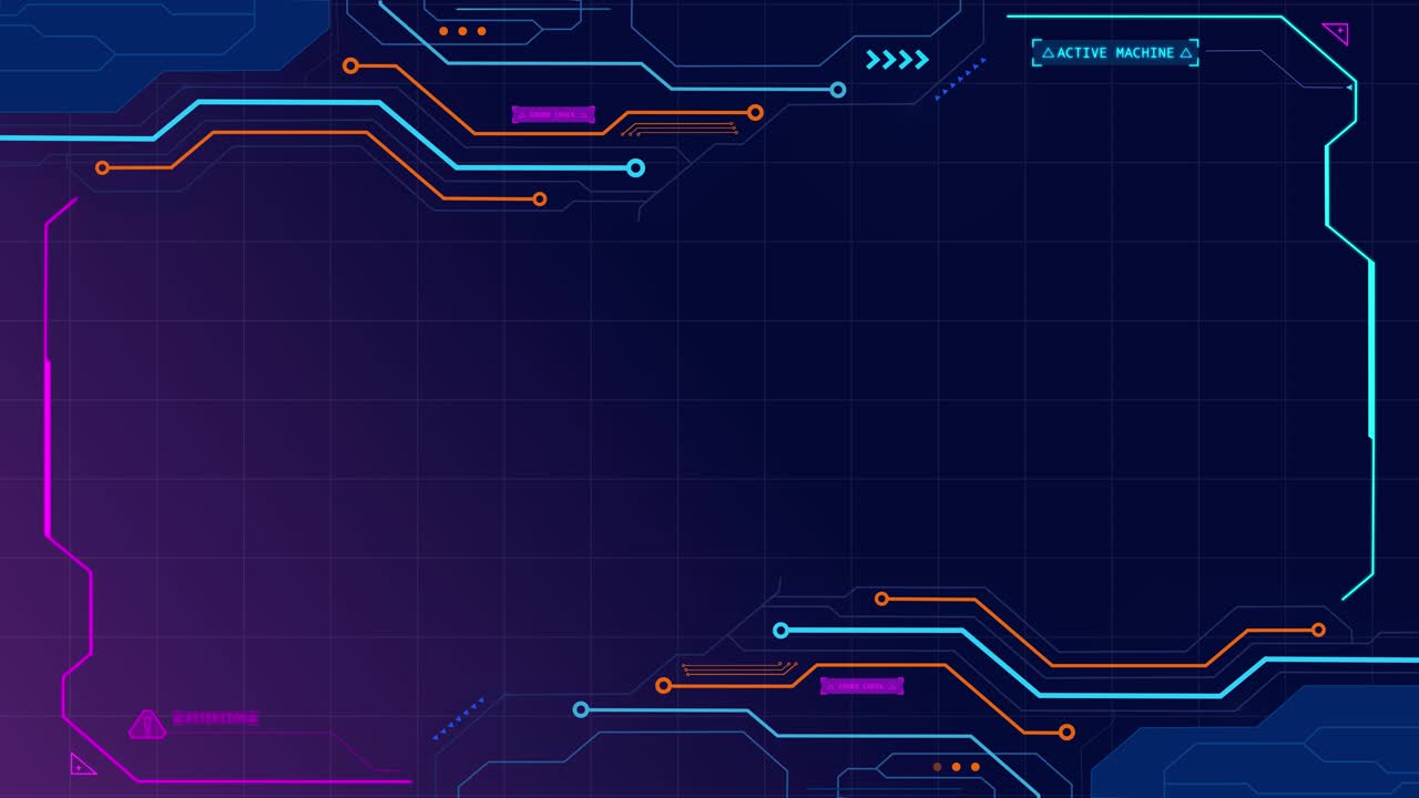 Technology hud circle interfaces futuristic display hologram button rotating circles glowing colored