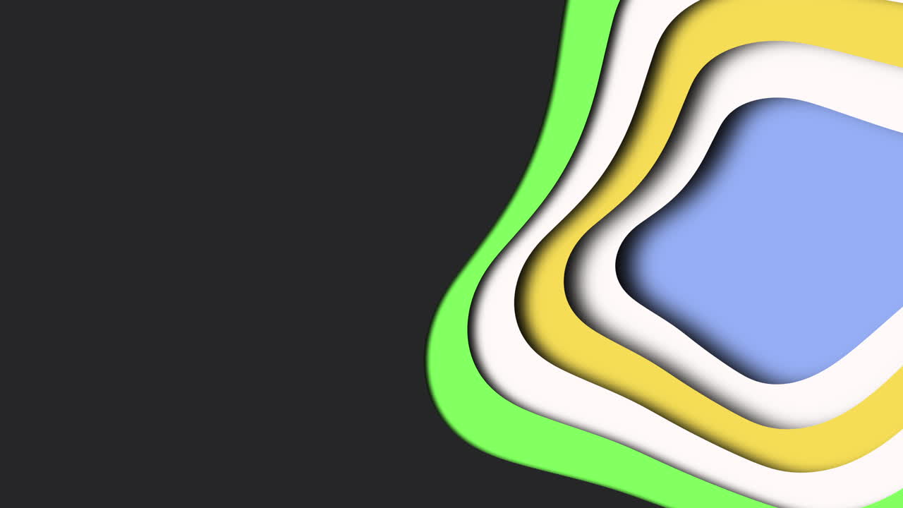 colorido papel cortado patrón de ondas en el gradiente negro