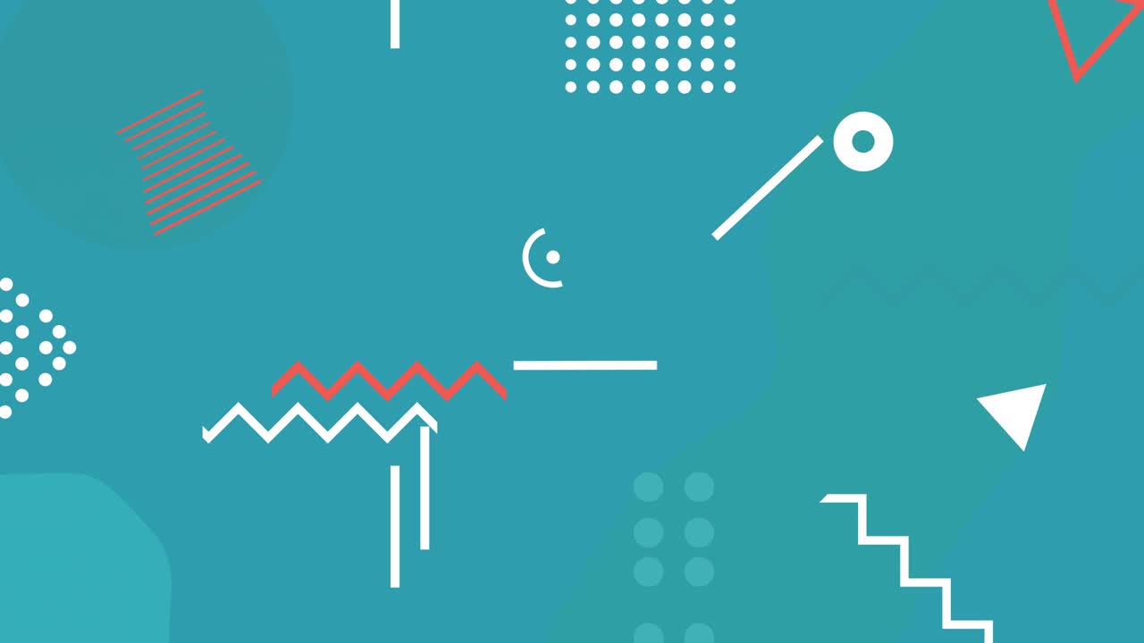 단순한 루프로 된 분홍색 배경과 기하학적 모양입니다.