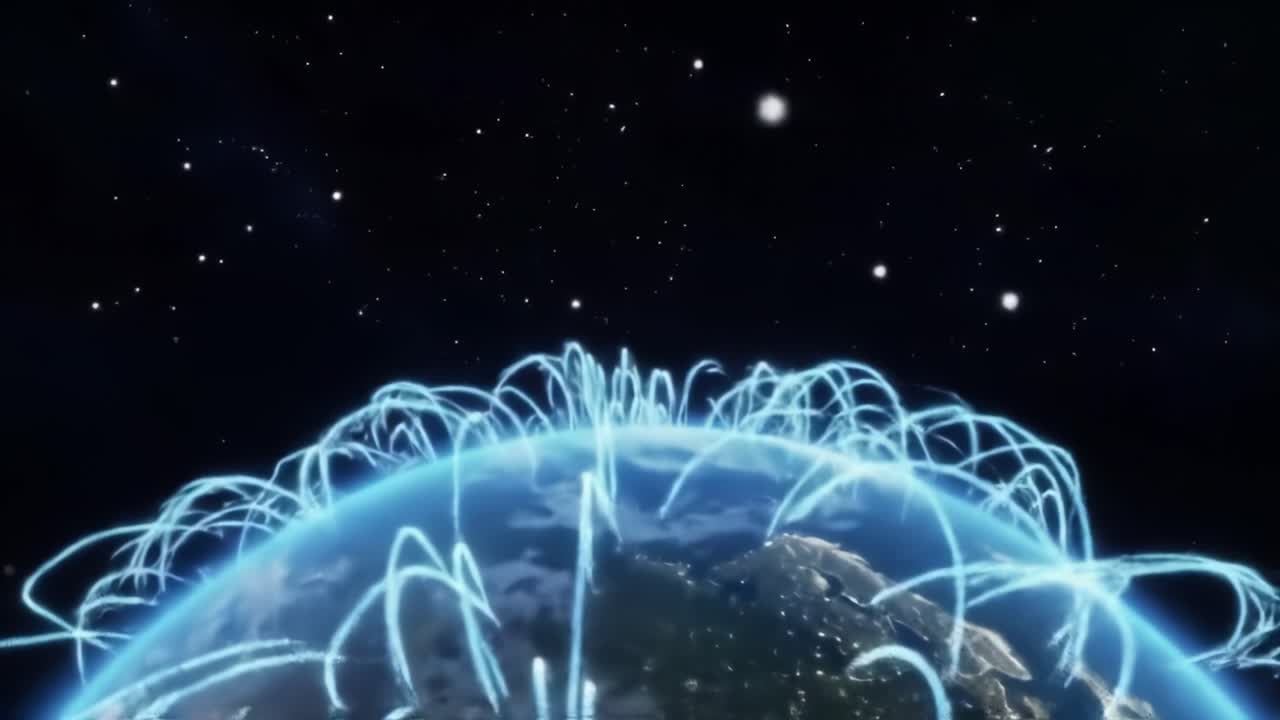 A Stunning Visual Journey Through Global Connectivity: The Dynamic Flow of Data and Communication Across Our Planet Depicted in Brilliant Animation