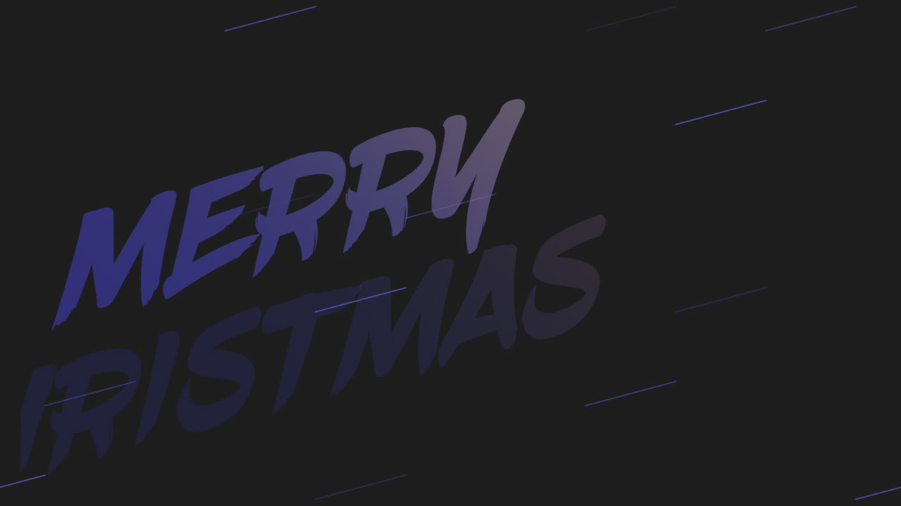 Moderno Buon Natale con linee al neon su gradiente nero