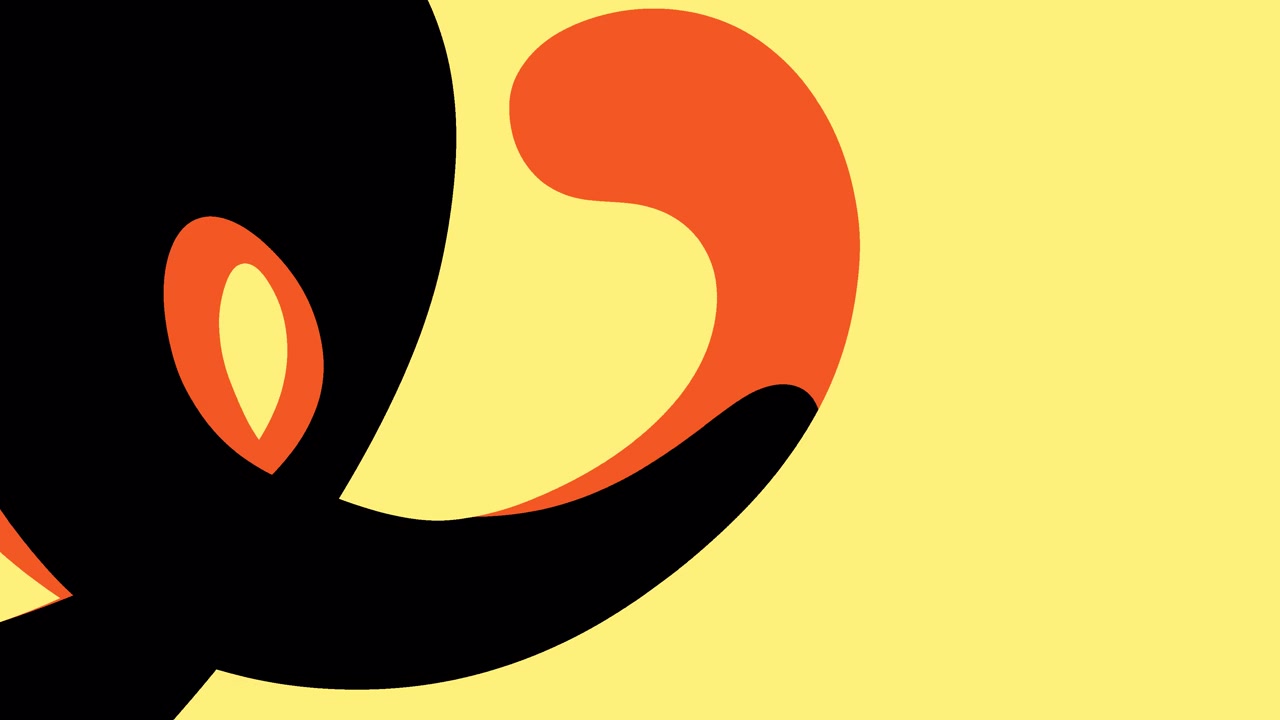 Transizione astratta di motion graphics con forme organiche fluide
