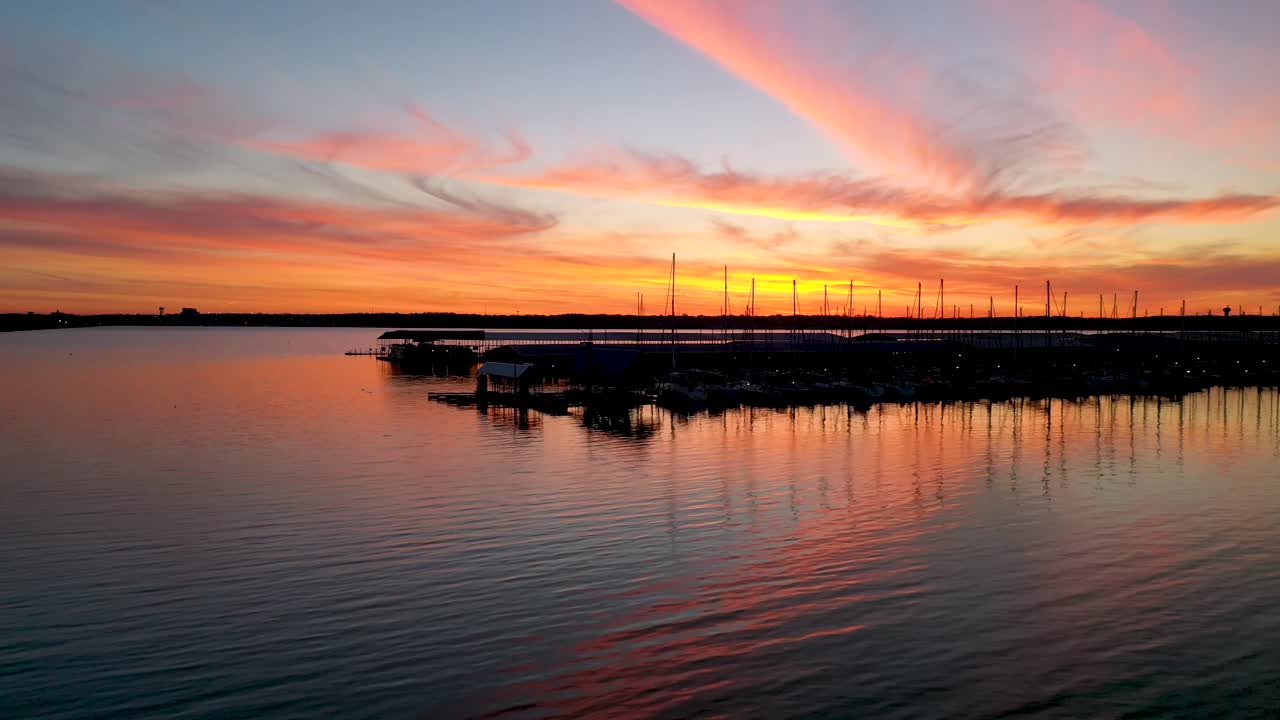 Texas Lake Marina at Sunrise