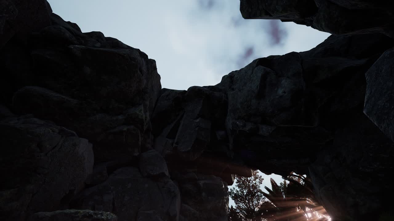 신비한 동굴 안의  ⁇ 빛