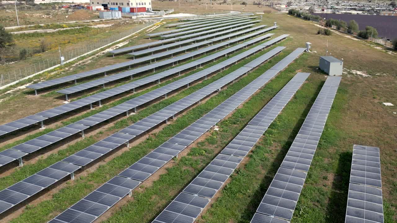 granja de energía solar aérea ecológica y sostenible