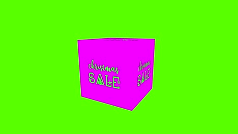 4k christmas sale cube animation|loopable