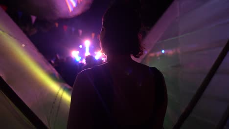 girl enjoying a party, concert, rave nightlife