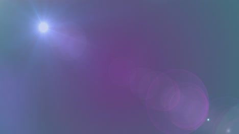 Animation-of-glowing-lights-and-spots-over-purple-background