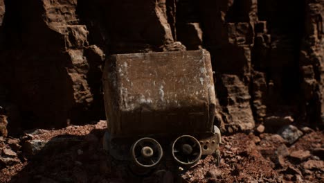 abandoned gold mine trolley used to cart ore during the gold rush