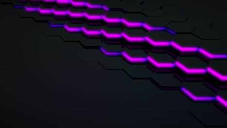 fondo gráfico de movimiento hexagonal de bucle 3d