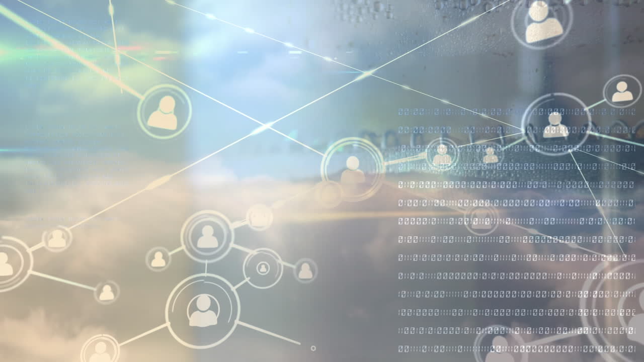 클라우드 상의 데이터 처리의 애니메이션