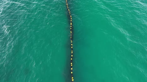 red de protección de tiburones en el océano de australia que protege a los turistas de los tiburones