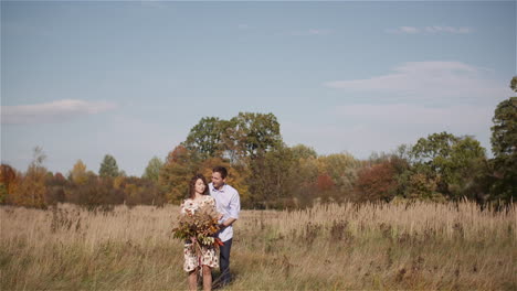 nature filled moment with loving couple