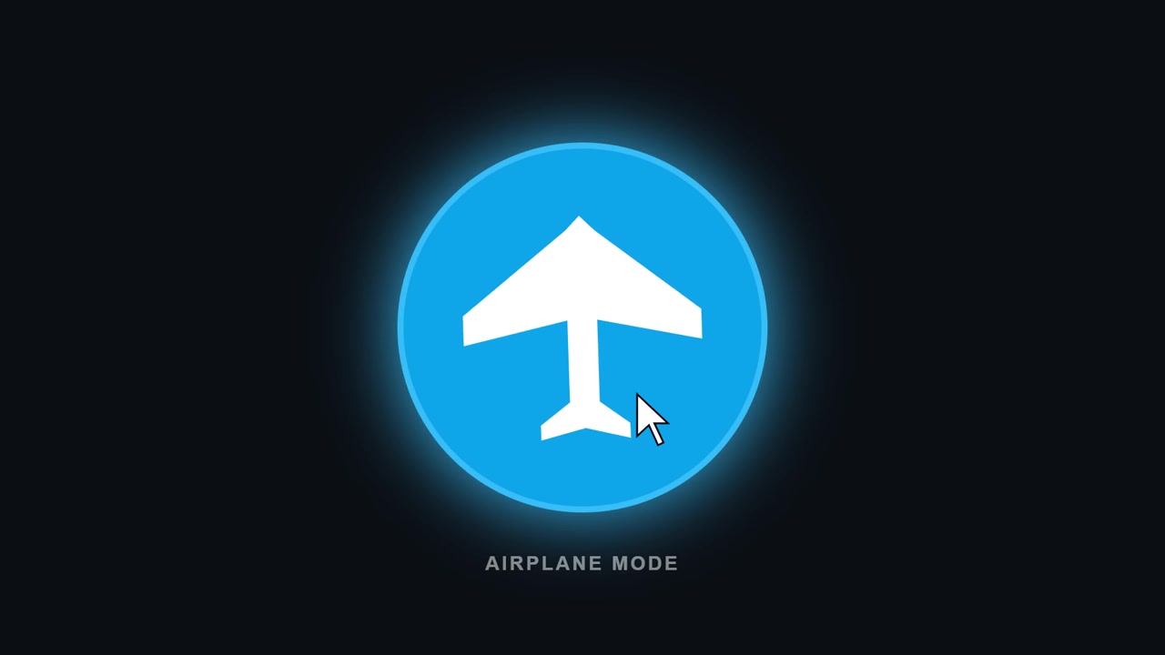 Digital Airplane Mode Toggle Button Animation