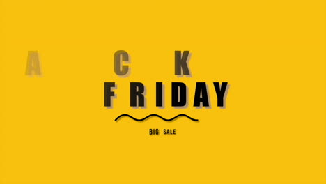 black friday text on yellow modern gradient