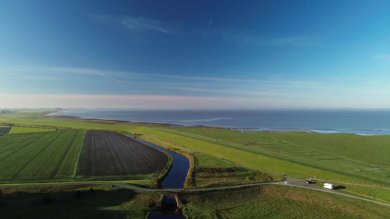 drone, nature, flying, fog, recreation, stream, morning, cloud, field, autumn, sunrise, north, countryside, high, mount, national park
