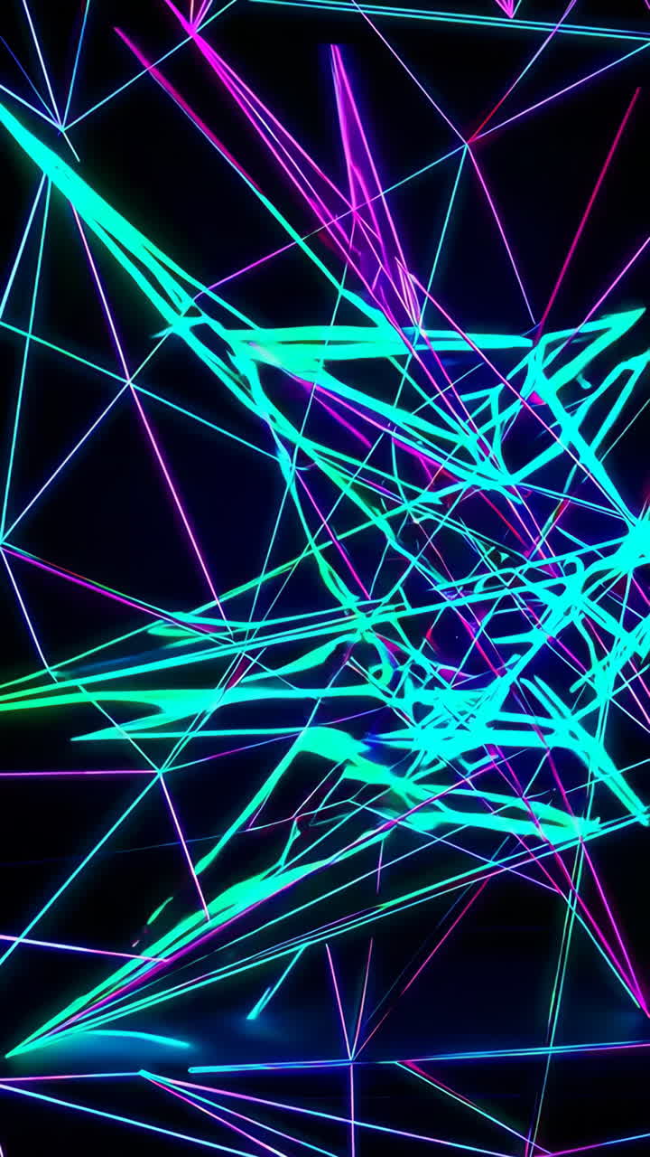 Abstract Neon Geometric Lines