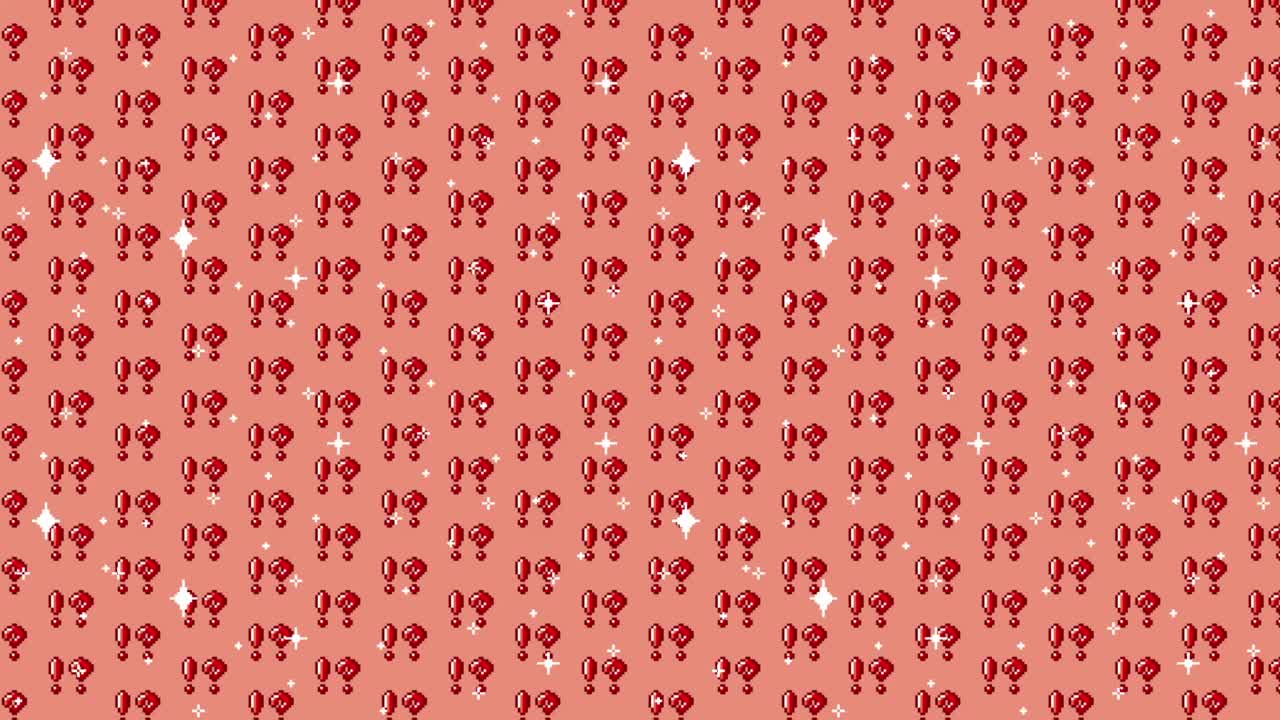 Pixelated Pattern of Question and Exclamation Marks