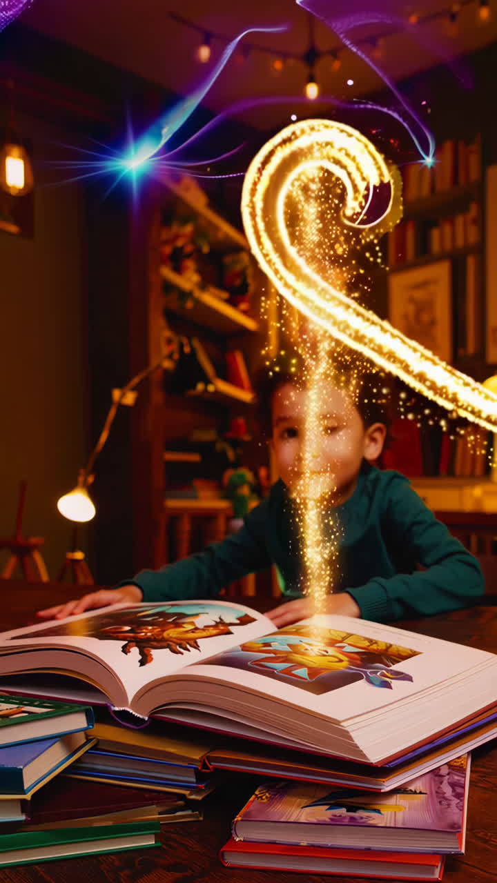 The Magic of Reading: A Child's Enchanted Book Journey