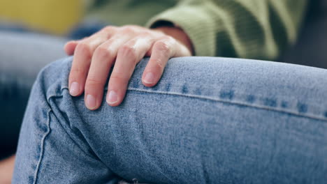 couple, touch and affection with hand on legs