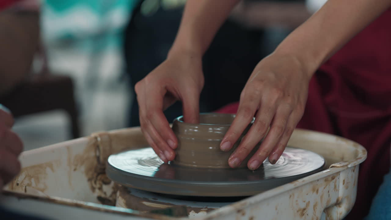 Pottery Class - Shaping Clay on a Wheel