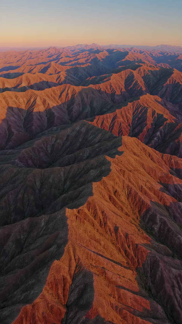 Sunrise/Sunset over a Mountain Range