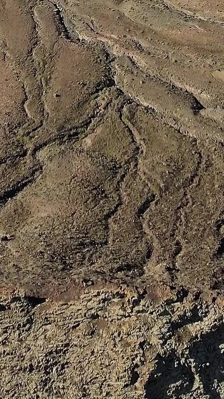 Vista aerea che mostra il paesaggio unico di Fuerteventura in Spagna